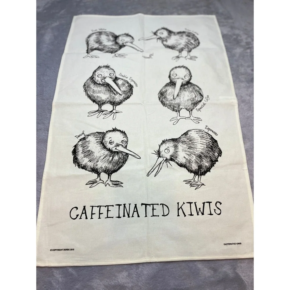 Derek Caffeinated Kiwis Tea Towel 19